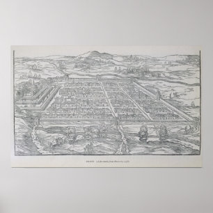 Ansicht von Cusco, von Ramusio, Kneipe. 1556 Poster