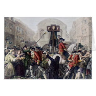 Ansicht von Daniel Defoe im Pillory am Tempel-Bar