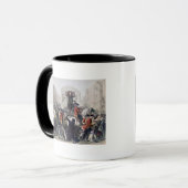 Ansicht von Daniel Defoe im Pillory am Tempel-Bar Tasse (Vorderseite Links)
