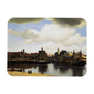 Ansicht von Delft durch Johannes Vermeer Magnet