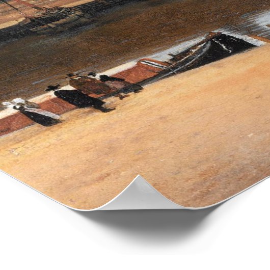 Ansicht von Delft durch Vermeer - Poster (Ecke)