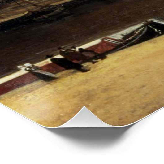 Ansicht von Delft Johannes Vermeer Glossy Poster (Ecke)