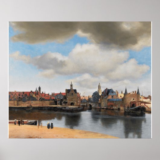 Ansicht von Delft Vermeer Poster (Vorne)