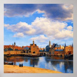 Ansicht von Delft von Johannes Vermeer Poster