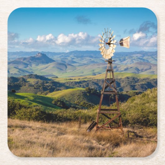 Ansicht von der Spitze der Berge Rechteckiger Pappuntersetzer (Vorderseite)