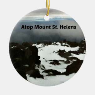 Ansicht von der Spitze Mt. St. Helens Keramik Ornament