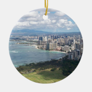 ANSICHT VON DIAMANT KOPF OAHU, HAWAII KERAMIK ORNAMENT