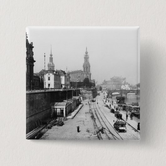 Ansicht von Dresden vom Bruehlsche Terrasse Button (Vorderseite)