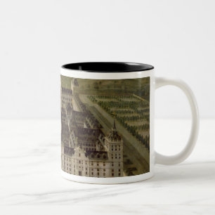 Ansicht von EL Escorial Zweifarbige Tasse