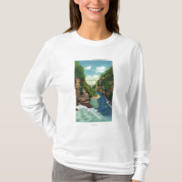 Ansicht von Fall-Nebenfluss-Schlucht