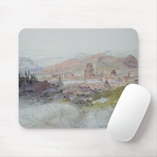 Ansicht von Florenz, 1837-39 Mousepad (Mit Mouse)