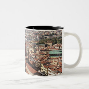 Ansicht von Florenz, Italien von der Spitze Zweifarbige Tasse