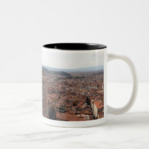 Ansicht von Florenz von der Spitze des Duomo Sankt Zweifarbige Tasse