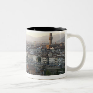 Ansicht von Florenz von übersehen von der Zweifarbige Tasse