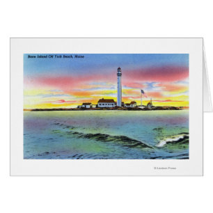 Ansicht von Gaben-Insel und Leuchtturm von York