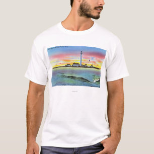 Ansicht von Gaben-Insel und Leuchtturm von York T-Shirt