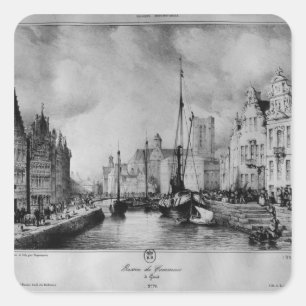 Ansicht von Gent Quadratischer Aufkleber