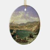 Ansicht von Genua, 1854 (Öl auf Leinwand) Keramikornament (Rechts)