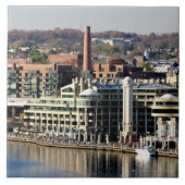 Ansicht von Georgetown und Ufergegend-Washington Fliese (Vorderseite)
