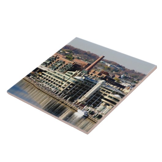 Ansicht von Georgetown und Ufergegend-Washington Fliese (Seite)