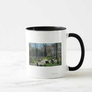 Ansicht von Grabstein Bens Franklins Tasse