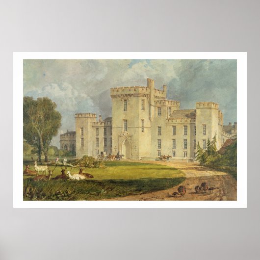 Ansicht von Hampton Court aus Nordwesten, c.1806 Poster (Vorne)