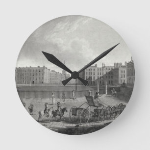 Ansicht von Hannover-Quadrat, graviert von Robert Runde Wanduhr