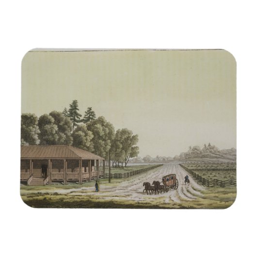 Ansicht von Hauptstadt Hill, Washington (Farbgravu Magnet (Horizontal)