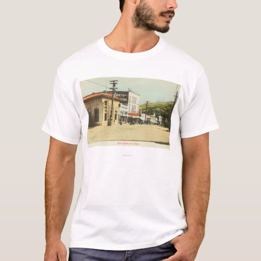 Ansicht von HauptStreetLos Gatos, CA T-Shirt (Vorderseite)