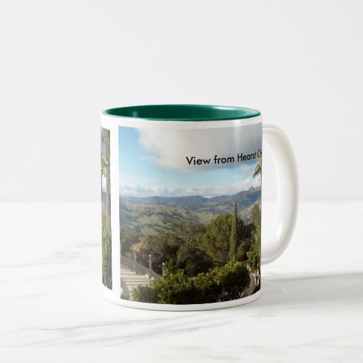 Ansicht von Hearst Schloss Zweifarbige Tasse (VorderseiteRechts)