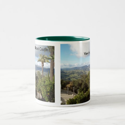 Ansicht von Hearst Schloss Zweifarbige Tasse (Mittel)