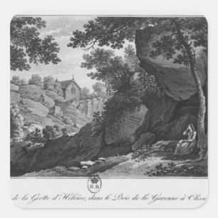 Ansicht von Heloise Grotte das Park La Garenne Quadratischer Aufkleber