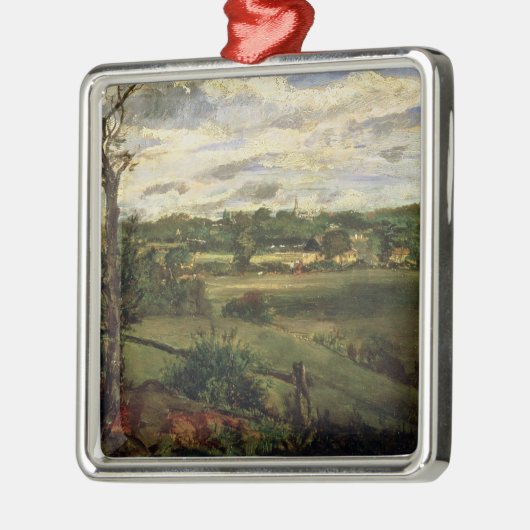 Ansicht von Highgate von Hampstead Heide, c.1834 Silbernes Ornament (Links)