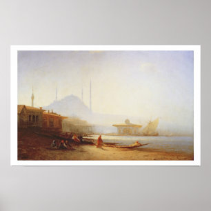 Ansicht von Istanbul, 1864 (Öl auf Leinwand) Poster