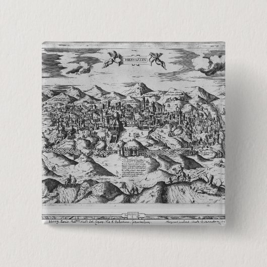 Ansicht von Jerusalem, 1570? Button (Vorderseite)