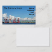 Ansicht von Kaohsiungs-Containerhafen mit Visitenkarte (Vorne/Hinten)