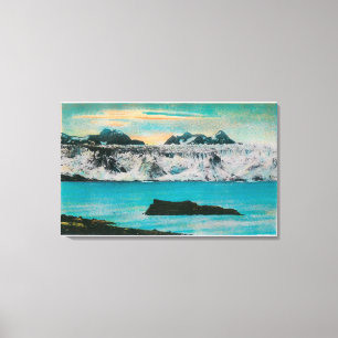 Ansicht von Kolumbien-Gletscher, Alaska Leinwanddruck