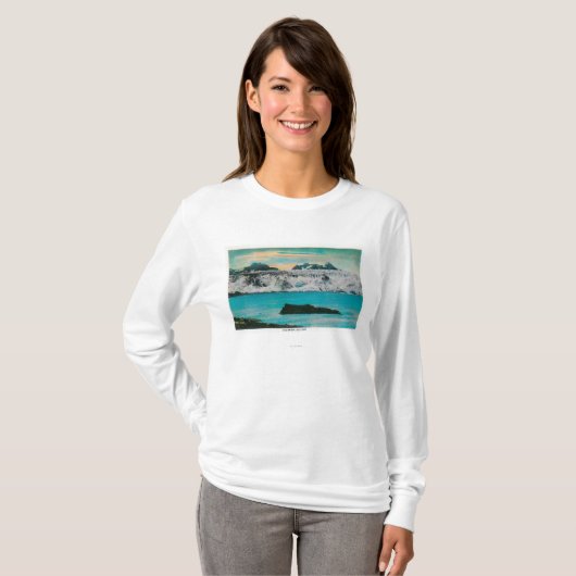 Ansicht von Kolumbien-Gletscher, Alaska T-Shirt (Vorne ganz)