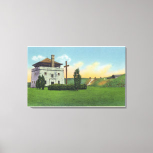 Ansicht von Korpsde Garde im alten französischen Leinwanddruck