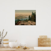 Ansicht von Krogkleven, Ringerike, Norwegen Poster (Küche)