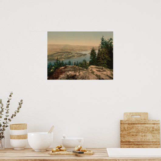 Ansicht von Krogkleven, Ringerike, Norwegen Poster (Küche)