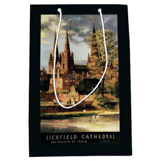 Ansicht von Lichfield Kathedrale Mittlere Geschenktüte (Vorderseite)