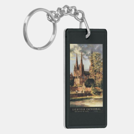 Ansicht von Lichfield Kathedrale Schlüsselanhänger (Vorderseite links)