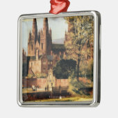 Ansicht von Lichfield Kathedrale Silbernes Ornament (Links)