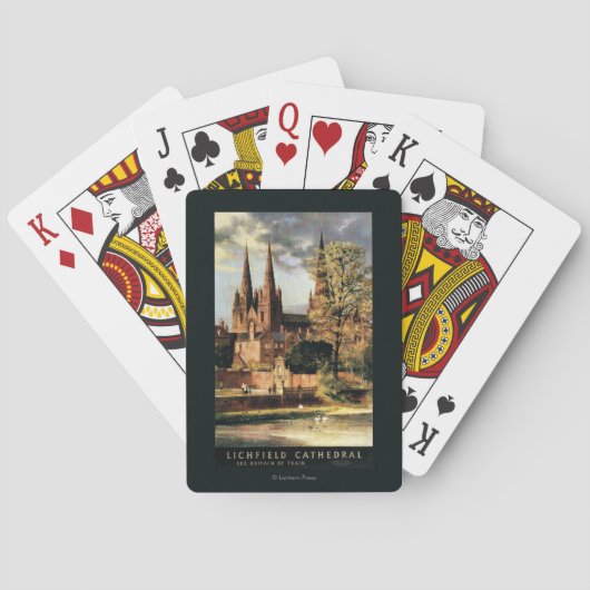 Ansicht von Lichfield Kathedrale Spielkarten (Rückseite)