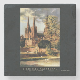 Ansicht von Lichfield Kathedrale Steinuntersetzer
