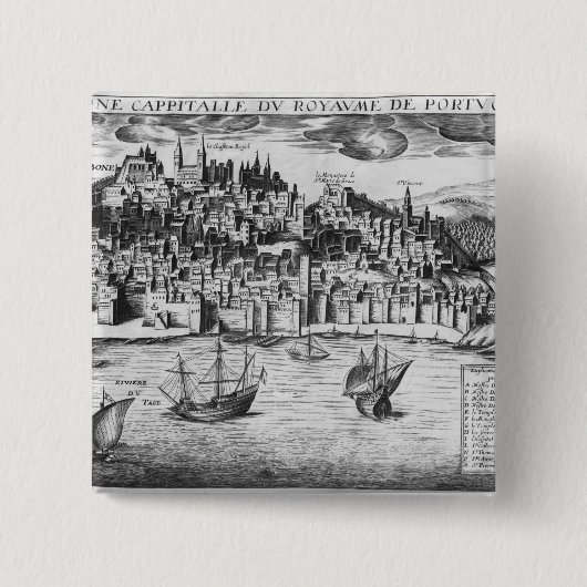 Ansicht von Lissabon Button (Vorderseite)