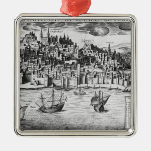 Ansicht von Lissabon Silbernes Ornament