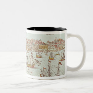 Ansicht von Lissabon Zweifarbige Tasse
