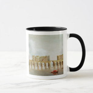 Ansicht von London-Brücke, c.1632 (Öl auf Platte Tasse